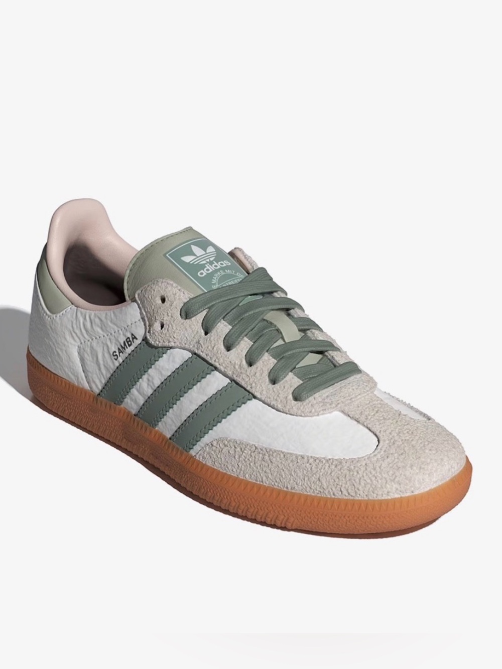 adidas OG Samba in Sage Green, White & Gum